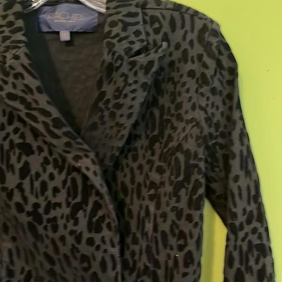NWOT RACHEL Rachel Roy Cropped Leopard-Print Jacket - Picture 5 of 8